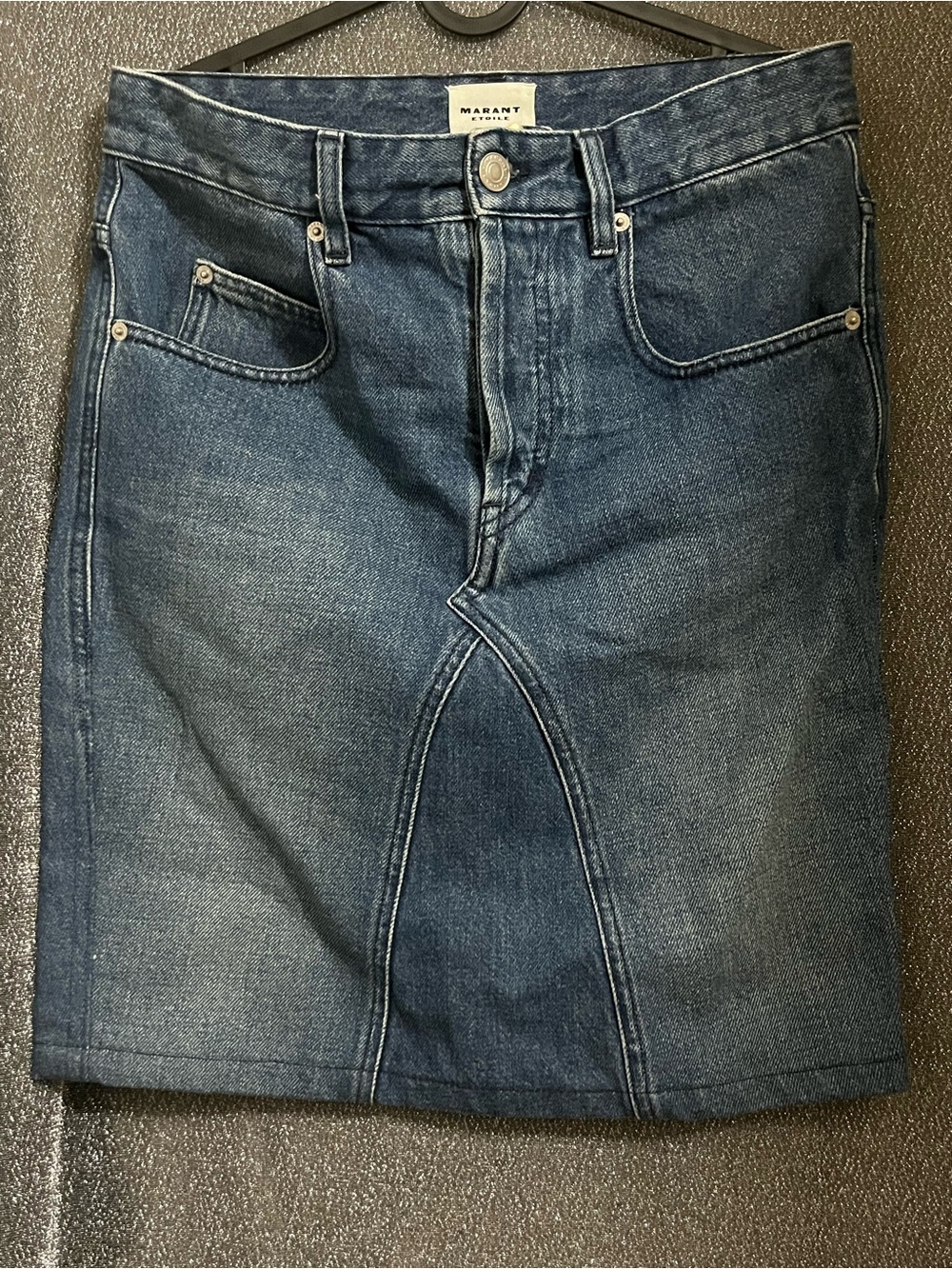 Isabel Marant Etoile  Blue Denim Skirt-Style